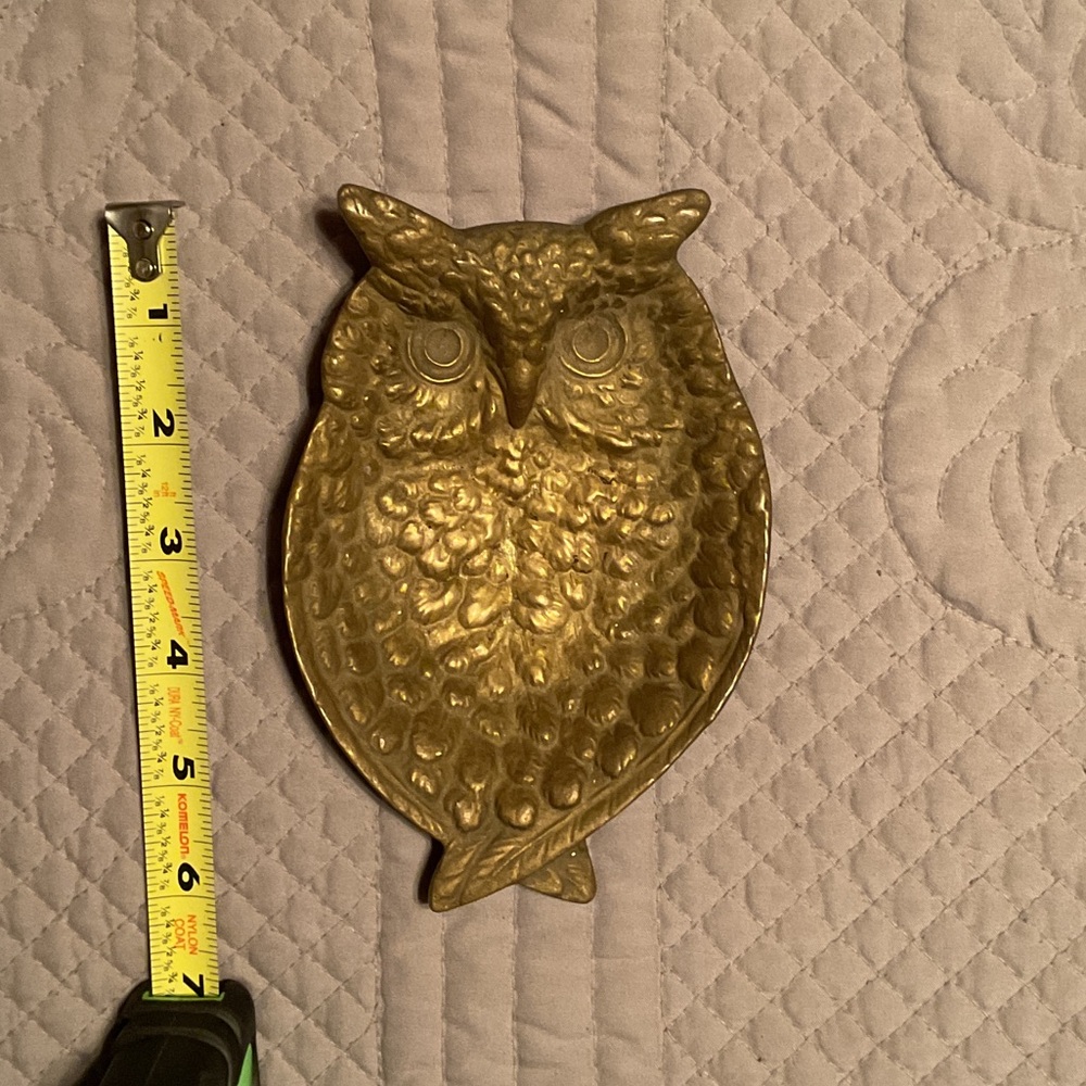 Vintage Gold Owl Desk Decor